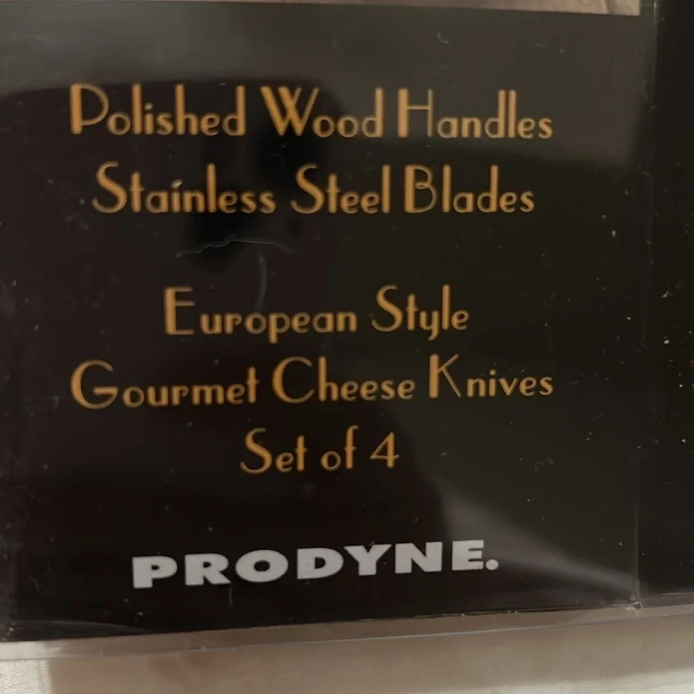 Froma Gourmet Cheese Knives Set of 4 Wood Handle Stainless Steel NIB